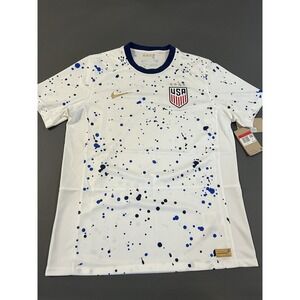 Nike‎ Mens USMNT 2023 Stadium Home Jersey USA White Splatter DR3972-101 SZ L